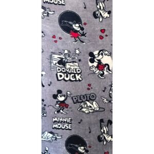 Disney The Big One Mickey Minnie Donald Pluto Gray Faux Fur Plush Throw Blanket